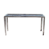 John Mascheroni console in chrome and marble, 1970