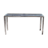 Console John Mascheroni en chrome et marbre, 1970