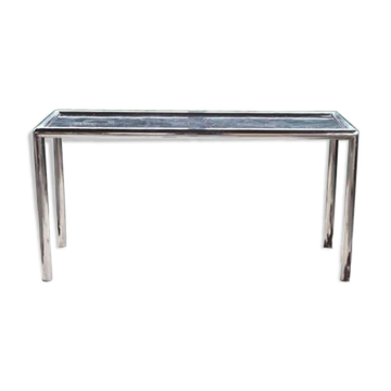Console John Mascheroni en chrome et marbre, 1970