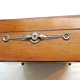 Box XIXth Napoleon III, jewel box or secrets, mahogany, padded blue silk, signed TAHAN