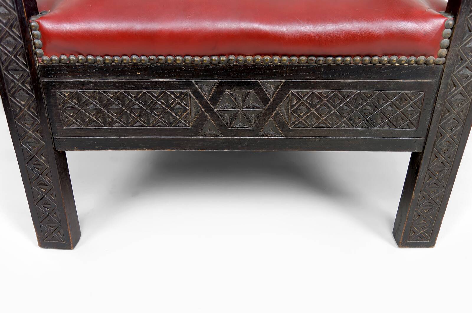 Paire de Fauteuils Art Deco Colonial en Bois Sculpté, Algérie, 1930