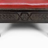 Pair of Colonial Art Deco Carved Wood Armchairs, Algeria, 1930