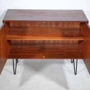 Buffet d'Erich Stratmann, teck, pieds en épingle à cheveux, armoire, années 1960