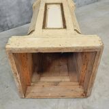 Antique church column on wooden base 135 cm high