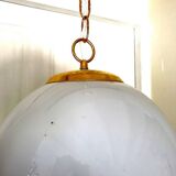 Vistosi Globe verre murano bicolore , Italie 1980