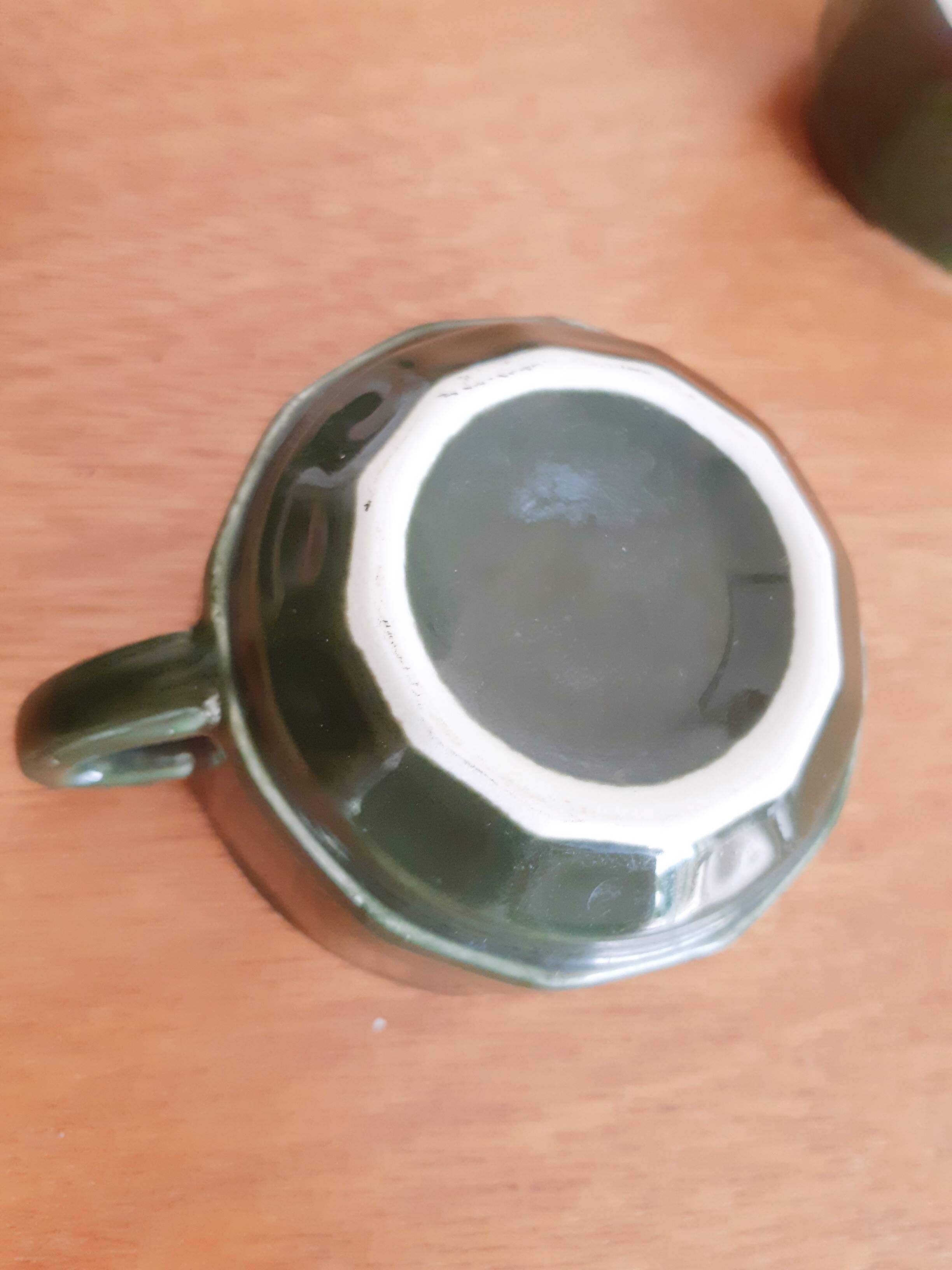 Coffee/tea set, green porcelain bistro