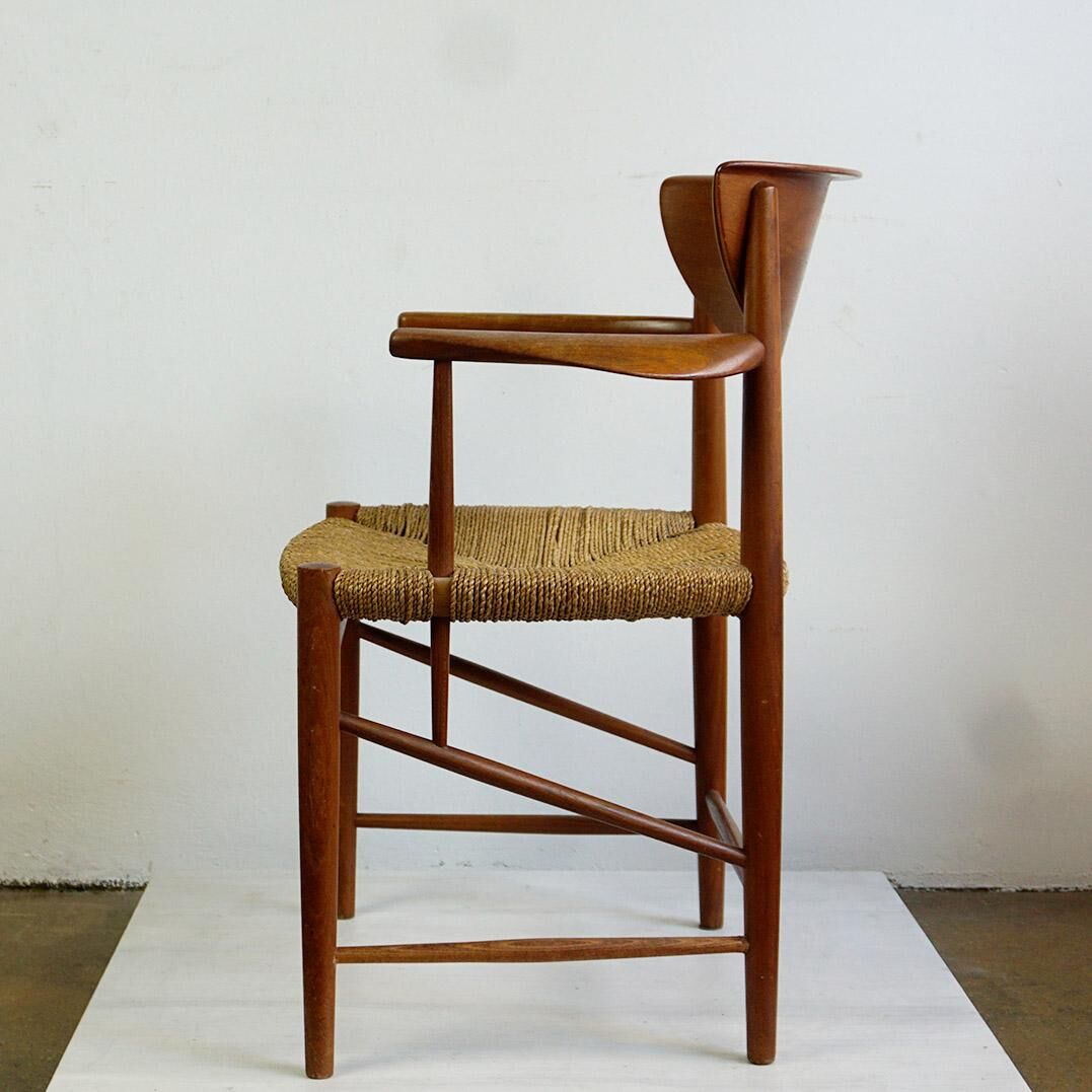 Pair of teak armchairs model 317 by Peter Hvidt for Soborg Mobler Denmark