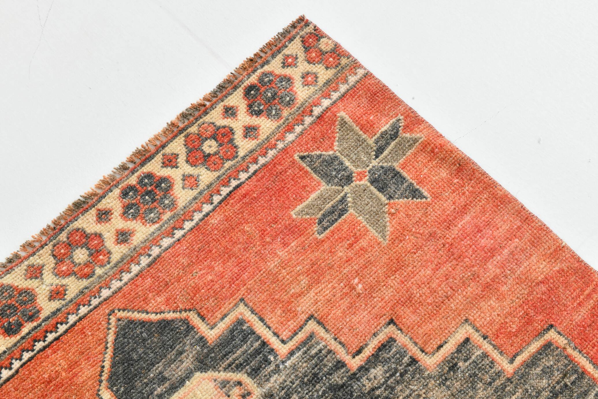 3x12 Turkish Vintage Runner, Boho Hallway Rug, 83x350 Cm