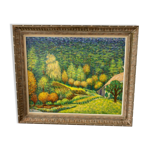 Paysage Alsacien signé