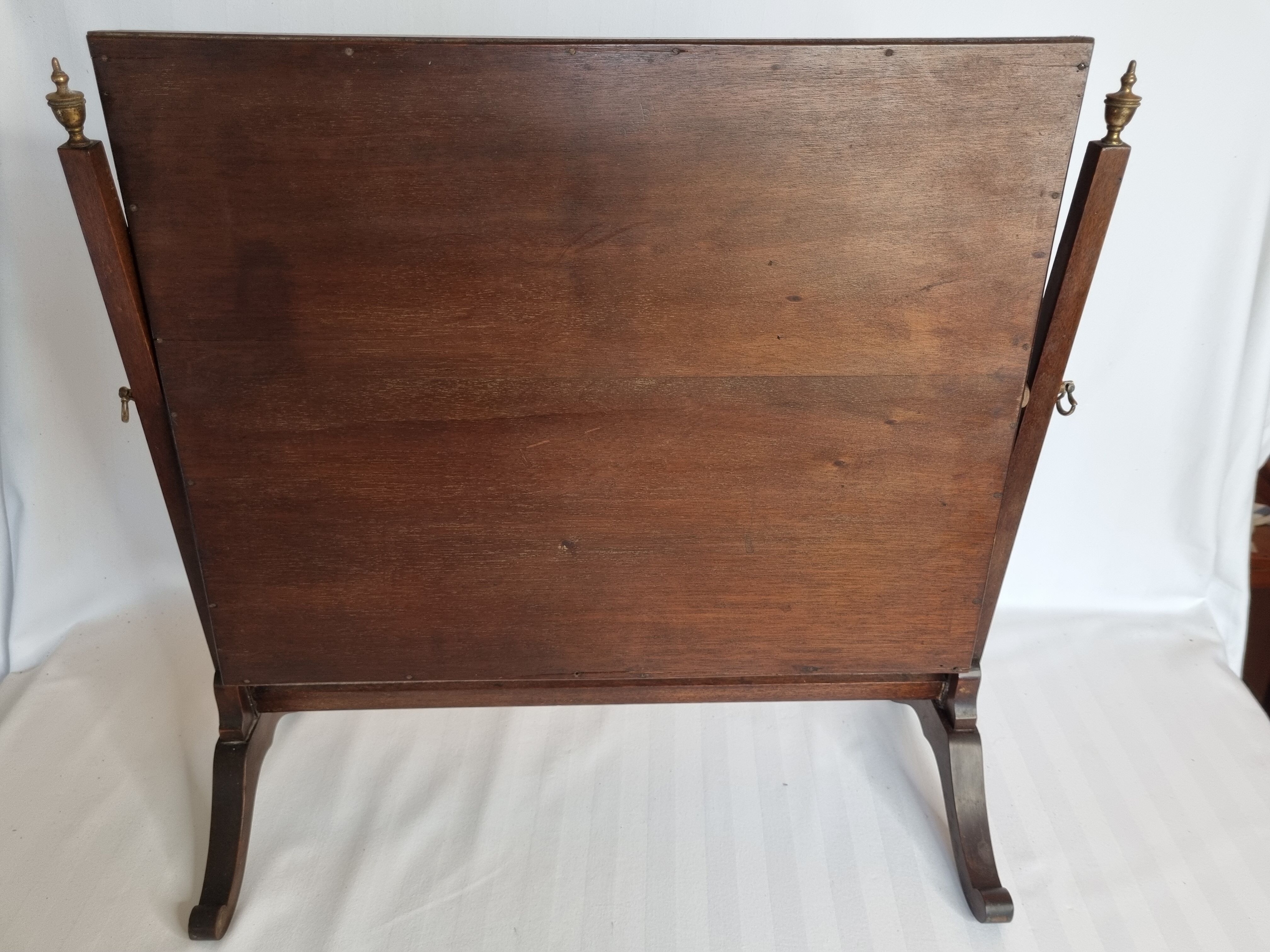 Adjustable empire style table horse mirror in mahogany, 52 cm