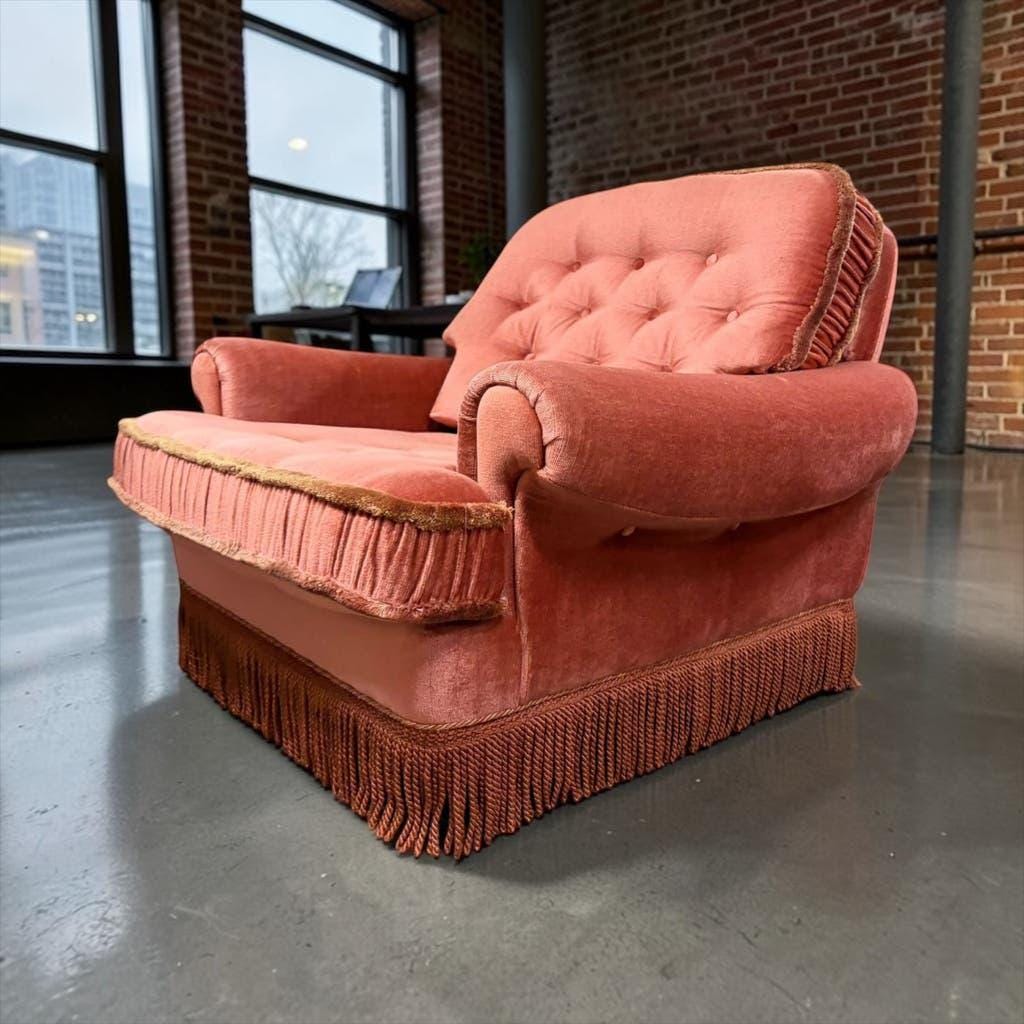 Fauteuil rose vintage