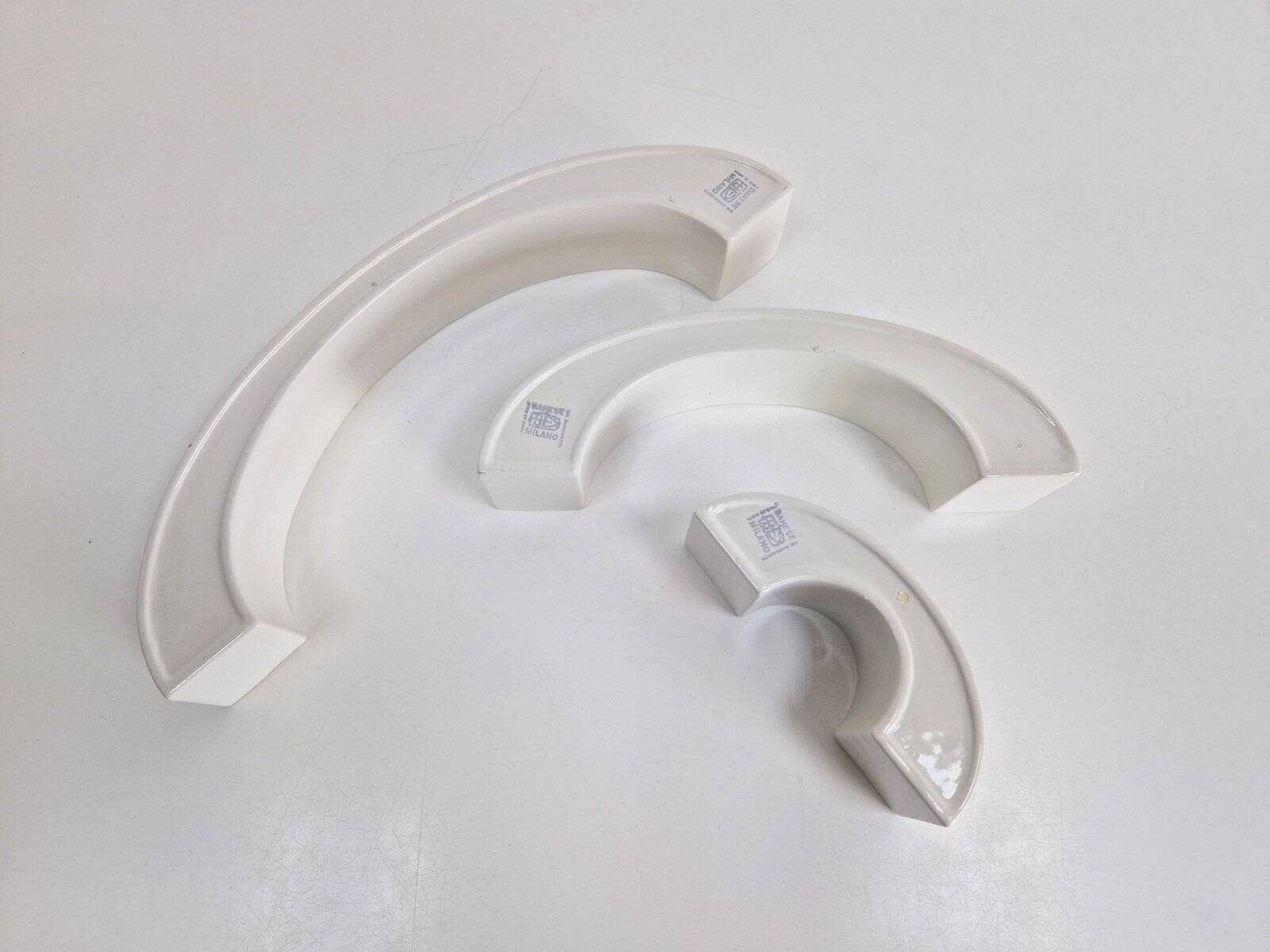 Tremiti Tondo Bowls in Ceramic by Angelo Mangiarotti for Danese Milano, 1964, Set of 3