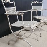 Pair of garden armchairs