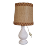 vintage glass and jute lamp