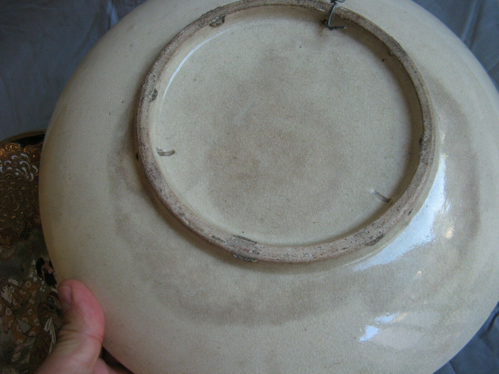 Pair of dishes in Satsuma Kyoto Kinkozan faience late nineteenth