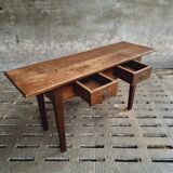 Old side table oak with drawers