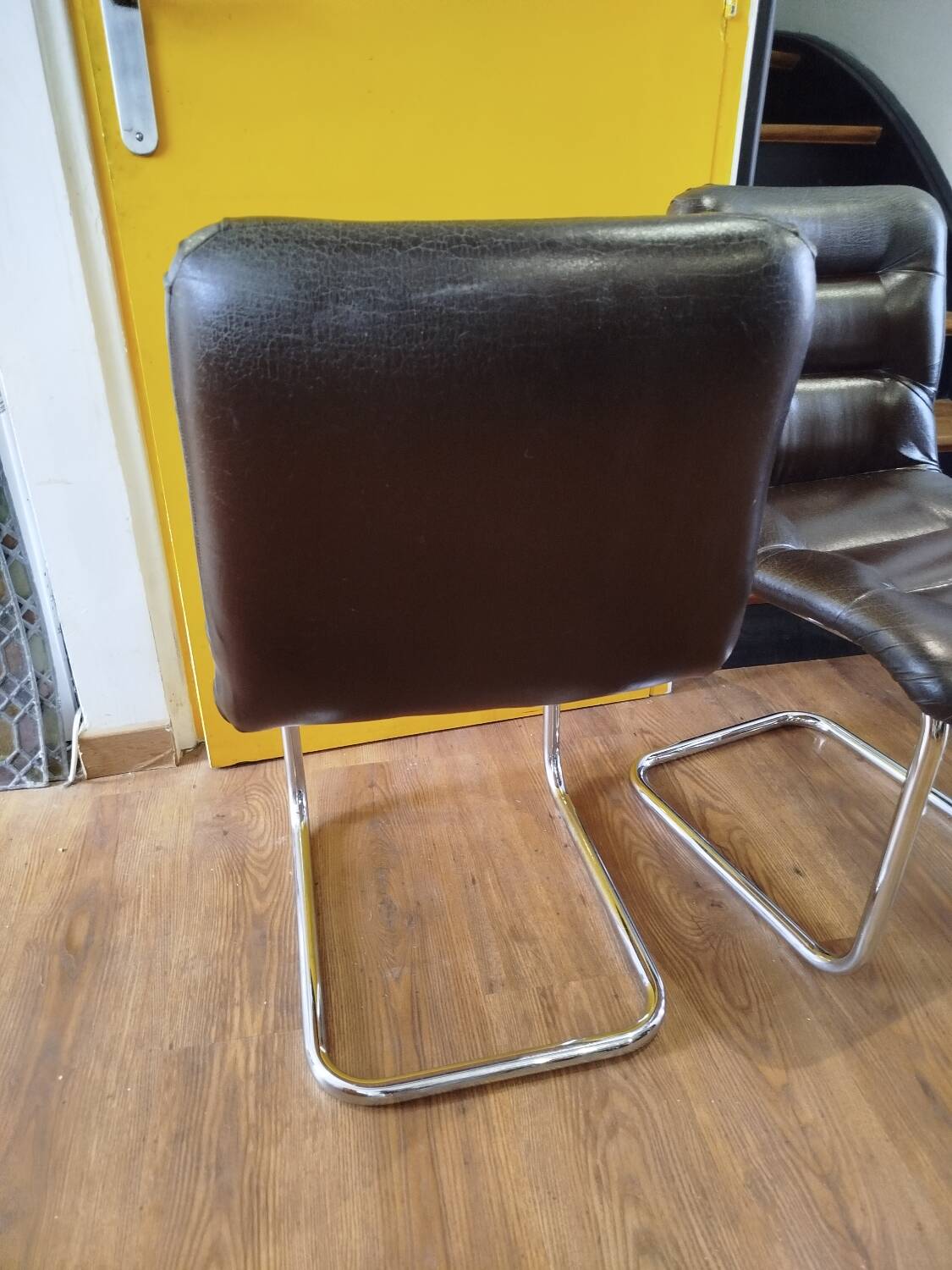 4 vintage 70s design chairs, Bauhaus/Breuer style