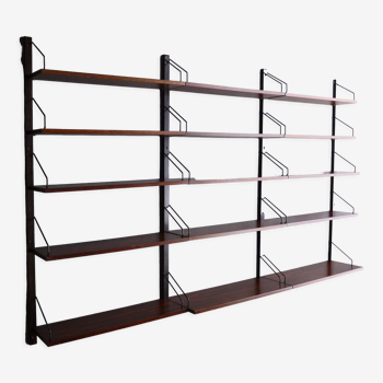 Vintage Rosewood wall shelving unit shelves by Poul Cadovius, 1960s
