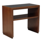 Vintage shelf in mahogany veneer, Italy, 1940s-1950s.