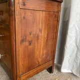 old empire chest of drawers with half column on marble