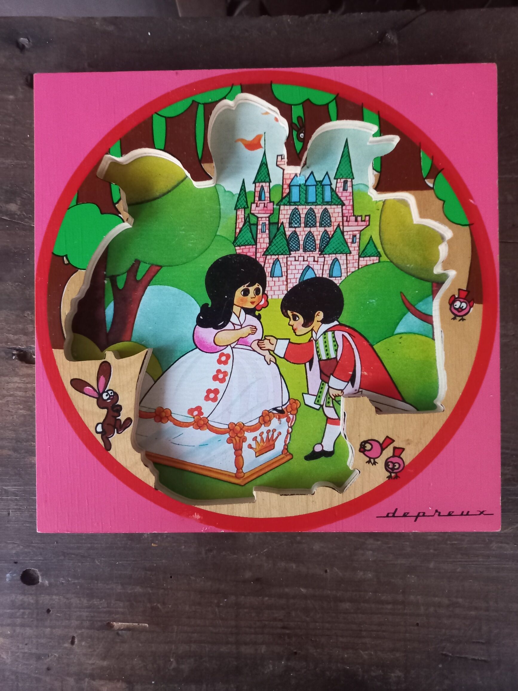 Vintage wooden puzzle 1970