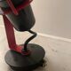 Paire d'appliques vintage orientables, métal laqué noir et rouge, France années 80