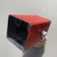 Set of 3 sconces 50s red metal