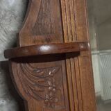Molded and carved wooden trumeau