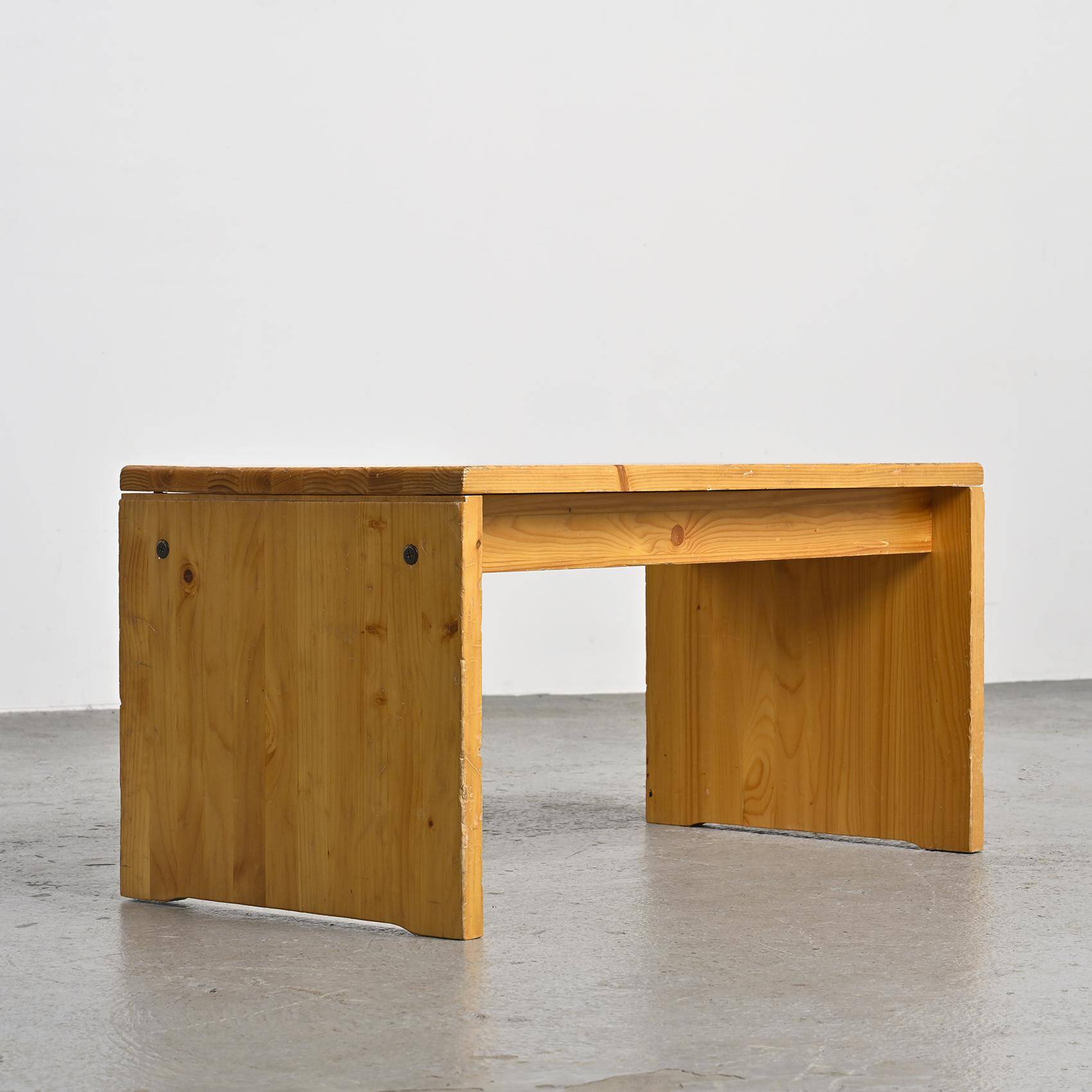 Solid pine bench, Les Arcs 1600, France