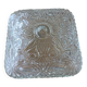 Antique ceiling light in molded glass
