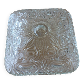 Plafonnier ancien en verre moulé