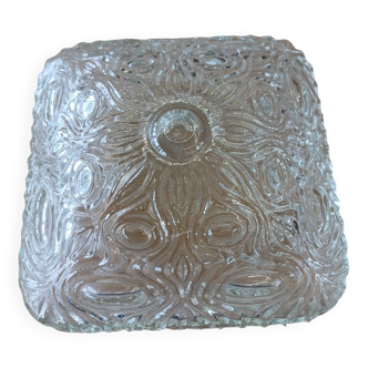 Plafonnier ancien en verre moulé