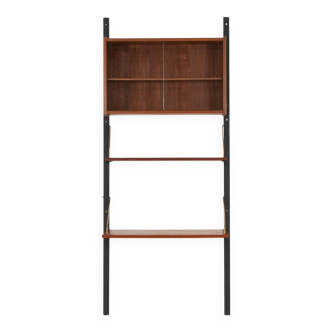 Teak wall unit PS System, Danish design, 1960s, manufactured by Randers Møb