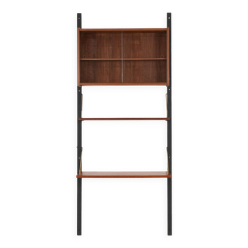 Teak wall unit PS System, Danish design, 1960s, manufactured by Randers Møb