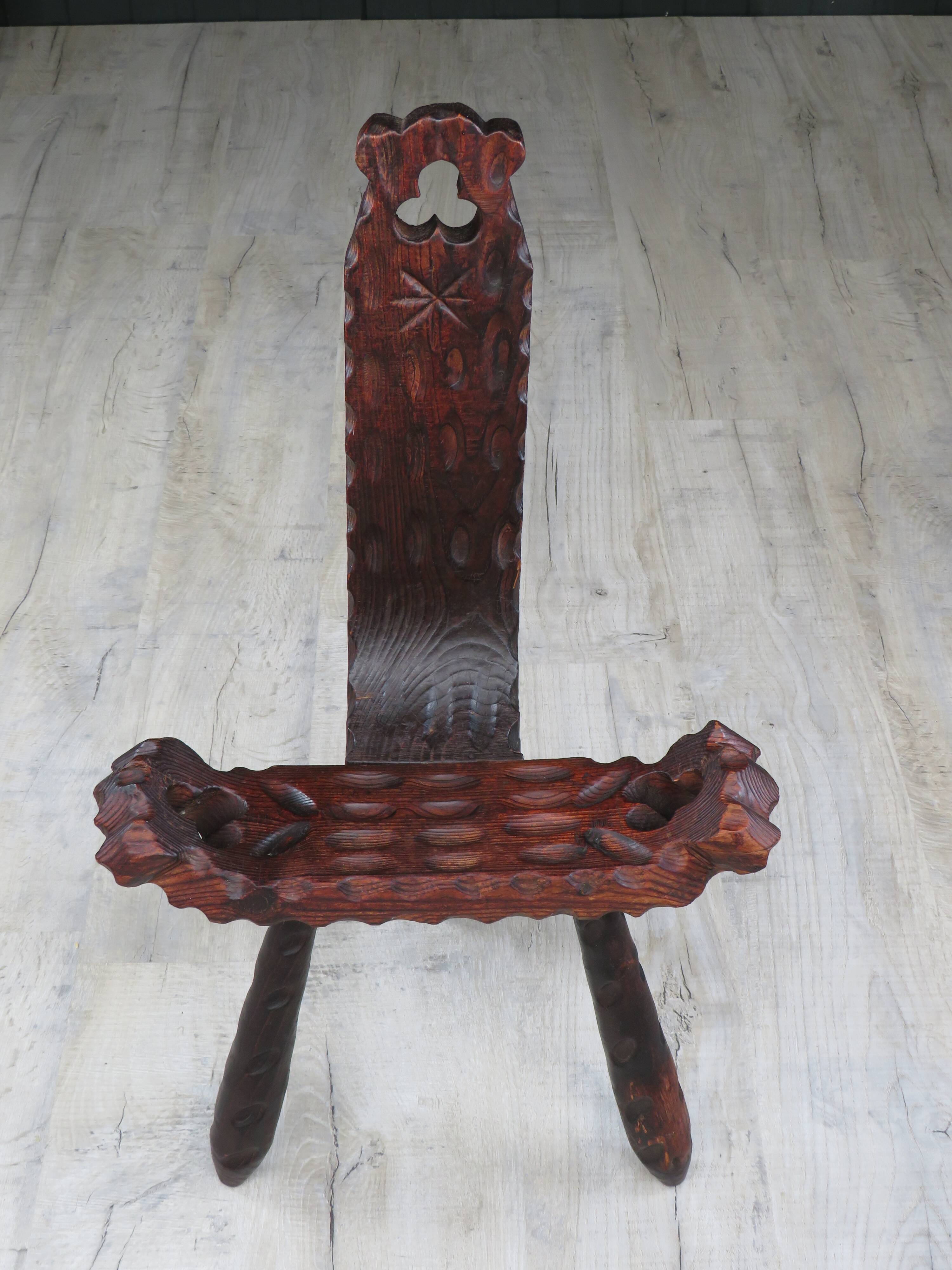 Brutalist tripod chair