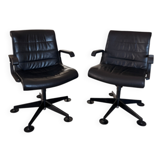 Richard Sapper Office Chair for Knoll - Vintage Black Leather