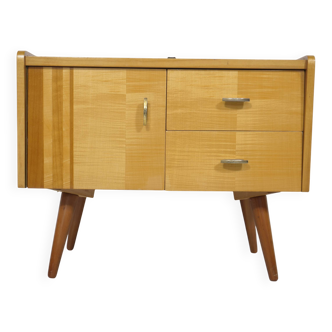 Mini Sideboard with Inlays Cabinet 1960s