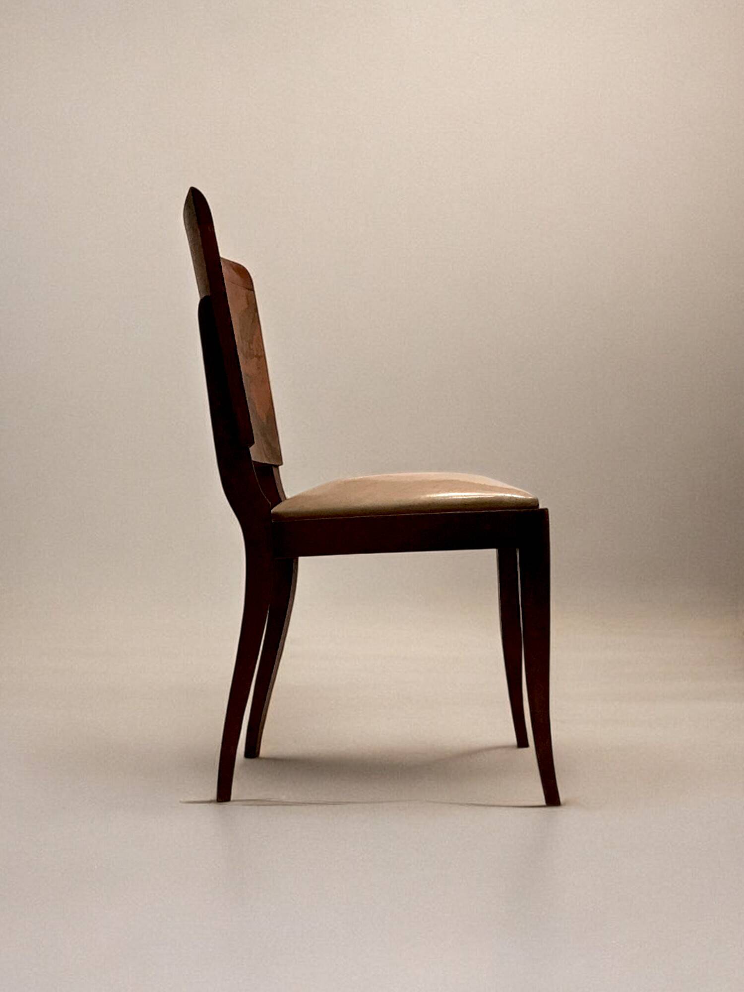 C. 1940 - Set of six Art Deco chairs - France