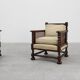 Paire de fauteuils en chêne anglais antique et en rotin avec des détails torsadés, Royaume-Uni c