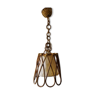 Rattan hanging lamp 1960