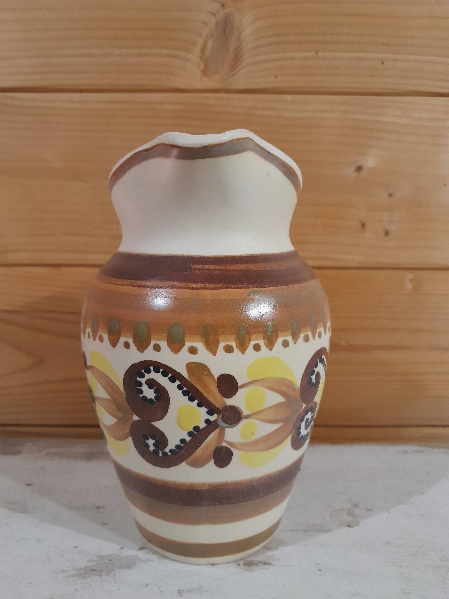 Jug / Creamer high HB Quimper - Hearts & Flowers