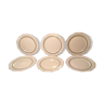 Suite of six plates to desssert badonvillers