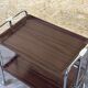 60s 70s serving trolley dinette side table space age brown design