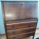 Old-style oak secretary