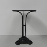 Steel bistro table on cast iron base