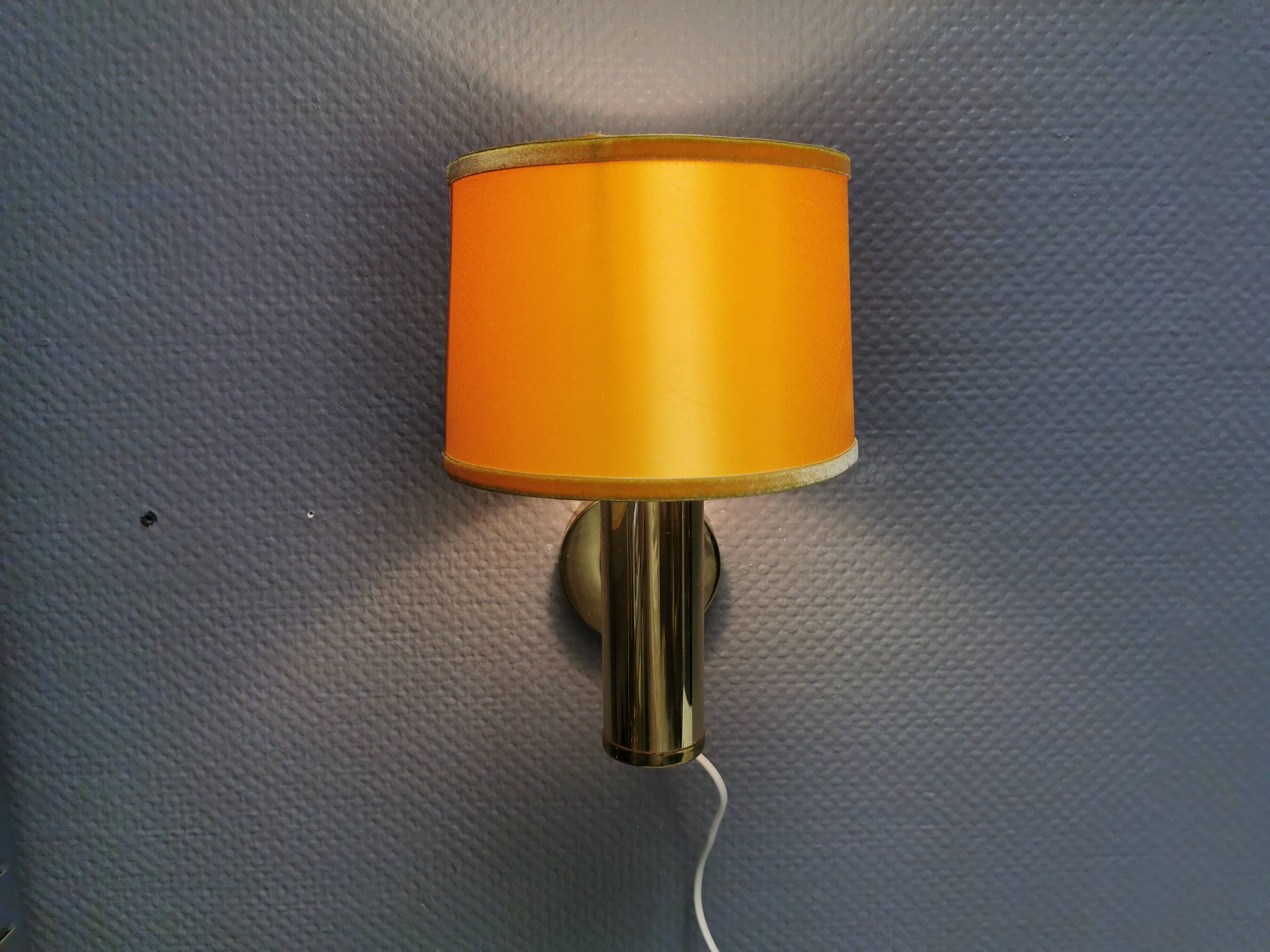 Stylish wall lamp in brass from MS lightning Denmark 1970-80s