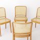 Set of 6 Vintage Ligna Bentwood Dining Chairs – Cane Seats & Backrest 1960s