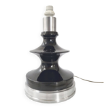 Vintage 1960 lamp in ceramic & silver aluminium
