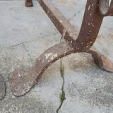 Paire de chenets landiers en fer forgé de cheminée ancien 19ème