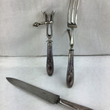 Service à gigot ancien ,en argent made in france